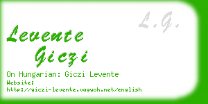 levente giczi business card